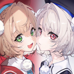 This is a pixiv picture whose title is ういママと雨衣ちゃん.