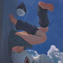 This is a pixiv picture whose title is 你说得对，但是宇宙不在我们的头顶而是在我们脚下.