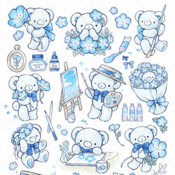 This is a pixiv picture whose title is 💠Nemophila sketch.