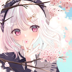 This is a pixiv picture whose title is 𝕔𝕙𝕖𝕣𝕣𝕪 𝕓𝕝𝕠𝕤𝕤𝕠𝕞.