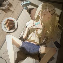 This is a pixiv picture whose title is 热.