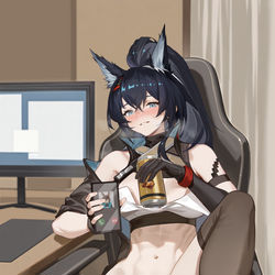 This is a pixiv picture whose title is 没关系的，博士，稍微休息一下吧.