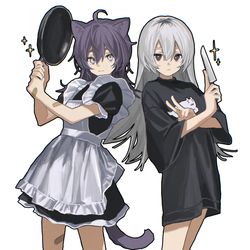 This is a pixiv picture whose title is ガールズメイドプディング.