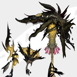 This is a pixiv picture whose title is クチート・メガクチートモチーフの武器（ポケモン）.