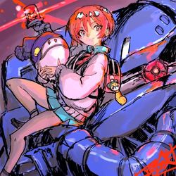 This is a pixiv picture whose title is マチュ&軍警ザク.