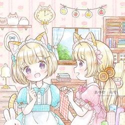 This is a pixiv picture whose title is そらとももの　もりのちいさな　したてやさん.