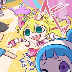 This is a pixiv picture whose title is 偶像と実像.
