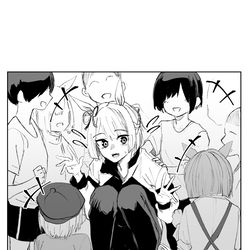This is a pixiv picture whose title is ちびっこ達に囲まれるマーチ.
