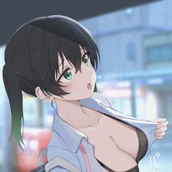 This is a pixiv picture whose title is 雨宿り中の侑ちゃん…♡.