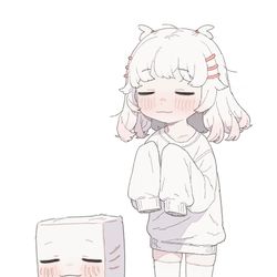 This is a pixiv picture whose title is Ghastling chan 😌.