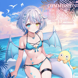 This is a pixiv picture whose title is skeb.