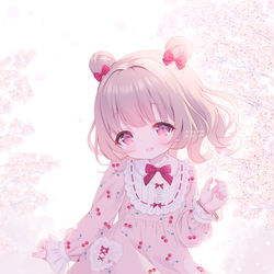 This is a pixiv picture whose title is 満開の桜に、微笑む彼女.