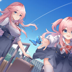 This is a pixiv picture whose title is 八重樱＆八重凛.