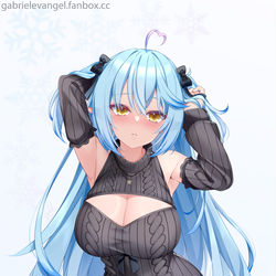 This is a pixiv picture whose title is 雪花ラミィ Lamy April 2025.