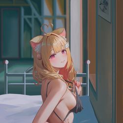 This is a pixiv picture whose title is 【request】猫羽かりんさん.