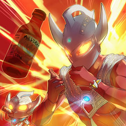 This is a pixiv picture whose title is ウルトラダイナマイト（栄養ドリンク）.