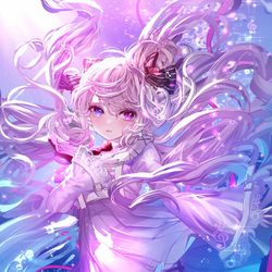 This is a pixiv picture whose title is 音楽の海のニーゴミク🎵.