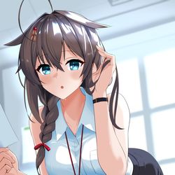This is a pixiv picture whose title is 「報告書があるんだけど…」.