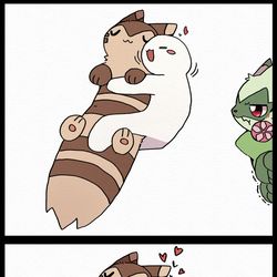This is a pixiv picture whose title is 幸せのサンドイッチ.