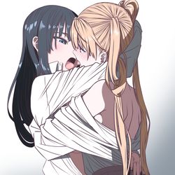 This is a pixiv picture whose title is 様子と命乃のいちゃいちゃ。.