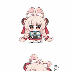 This is a pixiv picture whose title is 🐰❔.
