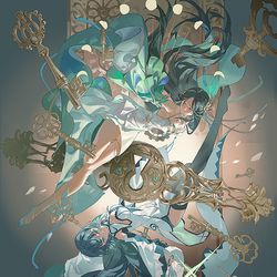 This is a pixiv picture whose title is The lock of destiny.