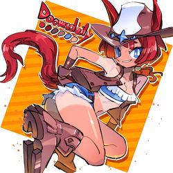 This is a pixiv picture whose title is Tomboy Cowboy Horse Girl.