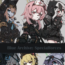 This is a pixiv picture whose title is ブルアカ_特殊部隊装備_X(*´-`　).