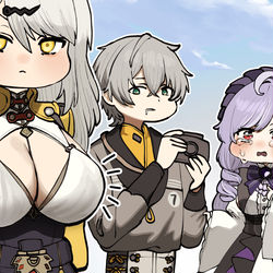 This is a pixiv picture whose title is 파에톤님...저 뽑아 주실 거죠??.