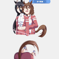 This is a pixiv picture whose title is 「これで『太り気味』なのかい～？？」.