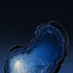 This is a pixiv picture whose title is 空を閉じ込めた石.
