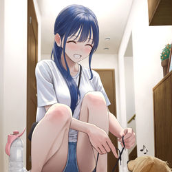 This is a pixiv picture whose title is 「ちょっと待ってね〜」.