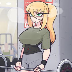 This is a pixiv picture whose title is 바벨 컬.