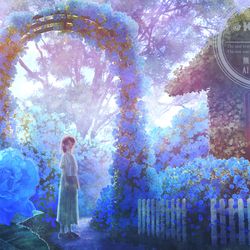 This is a pixiv picture whose title is ブルーローズの花言葉は.