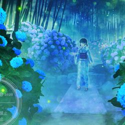 This is a pixiv picture whose title is 水無月の夜は.