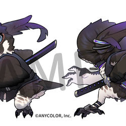 This is a pixiv picture whose title is VΔLZさん三人を擬鳥化した.