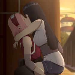 This is a pixiv picture whose title is SakuHina.
