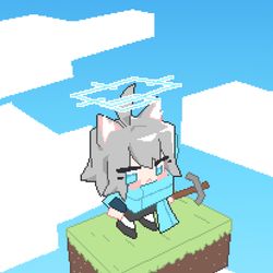 This is a pixiv picture whose title is SkyBlock.