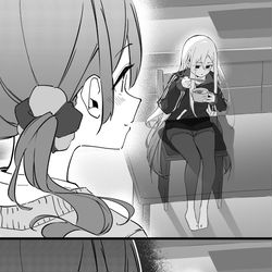 This is a pixiv picture whose title is 家事代行さんによる飯堕ち2コマ.