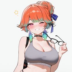 This is a pixiv picture whose title is Takanashi Kiara 🧡.