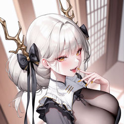 This is a pixiv picture whose title is ブラン：ホワイトラビット.