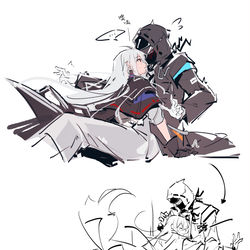 This is a pixiv picture whose title is 虎鲸吸人类.