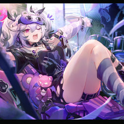 This is a pixiv picture whose title is Sneaking on a nap💤.