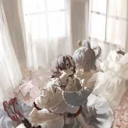 This is a pixiv picture whose title is 青娥と芳香.