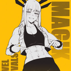 This is a pixiv picture whose title is Casual Magik abs- Marvel Rivals.