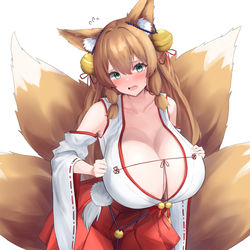 This is a pixiv picture whose title is skebリクの狐っ娘.