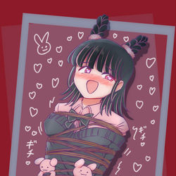 This is a pixiv picture whose title is うさちゃん緊縛.