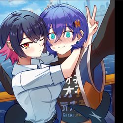 This is a pixiv picture whose title is 🦈🔔selfie!!.
