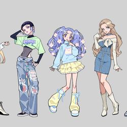 This is a pixiv picture whose title is 『ガールクラッシュ』キャライラスト.
