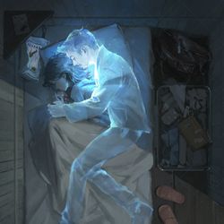 This is a pixiv picture whose title is 届けない片思い.